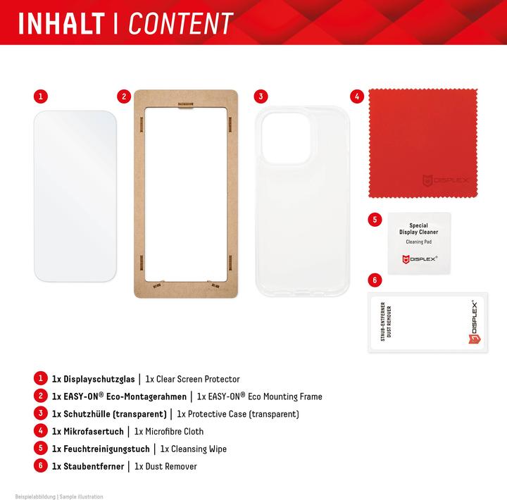 Actual product image Displex Real Glass, 2D Panzerglas + Handyhülle (1 Piece, Samsung Galaxy S25, Samsung Galaxy S24)