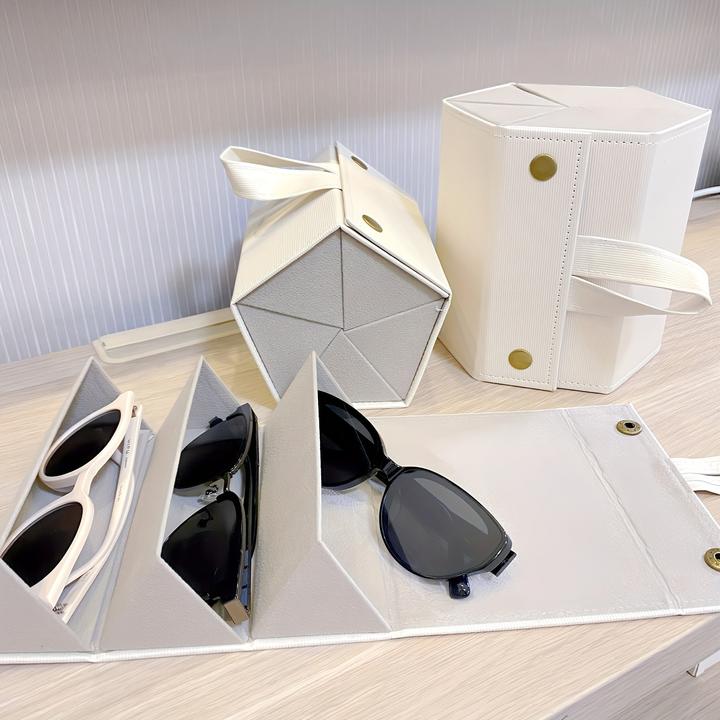 Produktbild Only-Bags.Store 1pc Glasses Organizer Case, Portable Glasses Case, PU Leder Hanging Foldable Eyeglasses Case