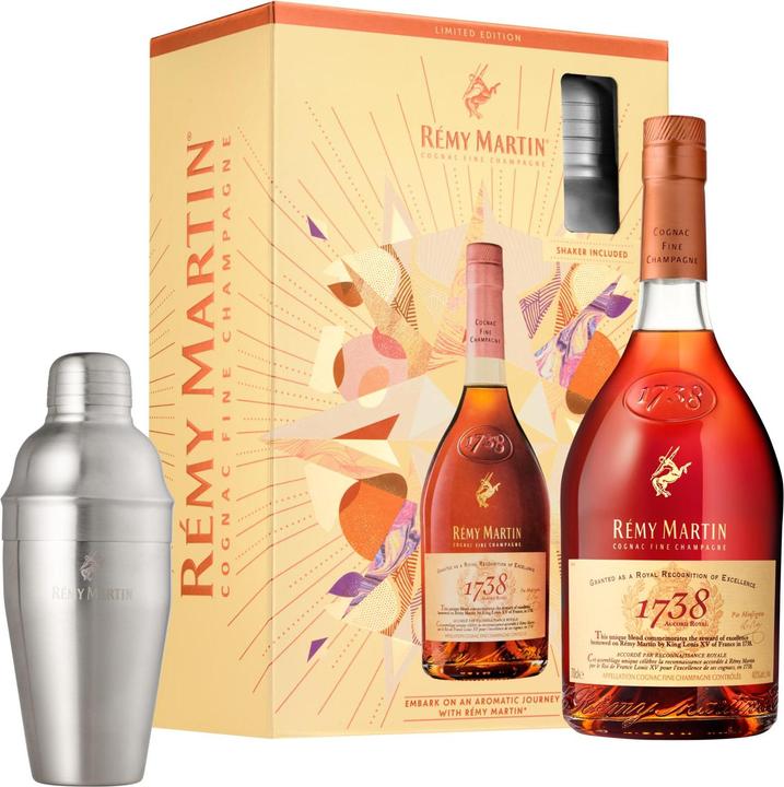 Rémy Martin 1738 ACCORD ROYAL Cognac Fine Champagne 40% Vol. 0,7l in gift box with shaker (1 x 70 cl)