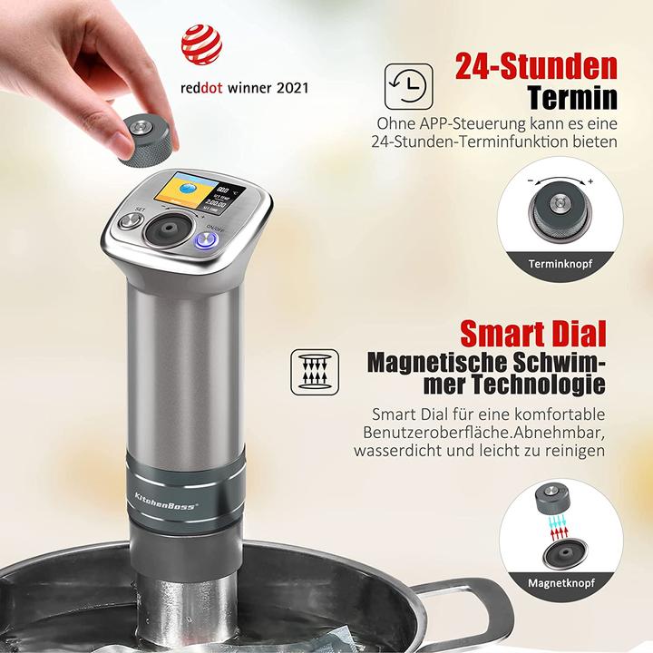 Image du produit KitchenBoss G320/argent avec 5 sacs de mise sous vide