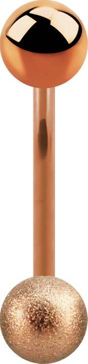 Produktbild Star Piercing Micro Banane rosegold mit Kugel gesprenkelt (Chirurgenstahl 316L, ohne Messing)
