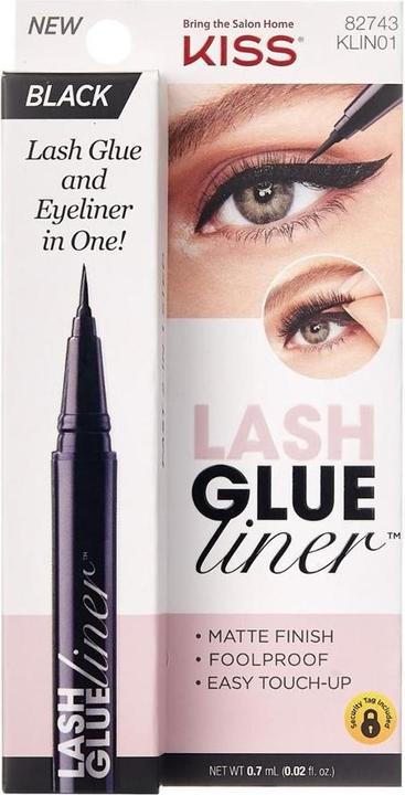 KISS Eyelash glue with eyeliner Lash Glue Linerack 0.7 ml (Künstliche Wimpern)