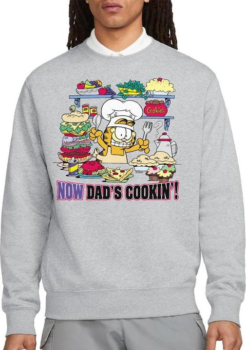 Actual product image Garfield Unisex Adult Now Dad's Cooking Sweatshirt (XXL)