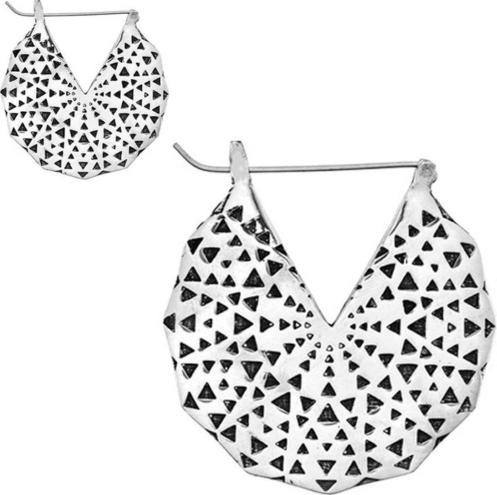 Actual product image Star Piercing Earring silver sun (Brass)