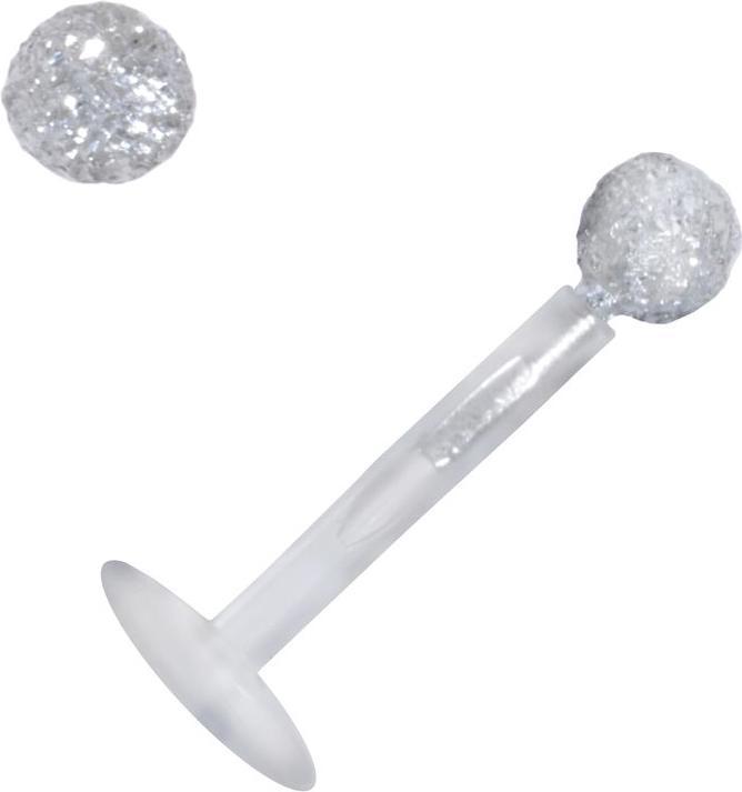 Bijouteria Piercing für Lippe/Tragus (Bioplast, Silber 925)