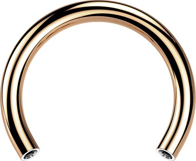 Star Piercing Micro Threadless Circular-Stab rosegold (Titan G23, ohne Messing)