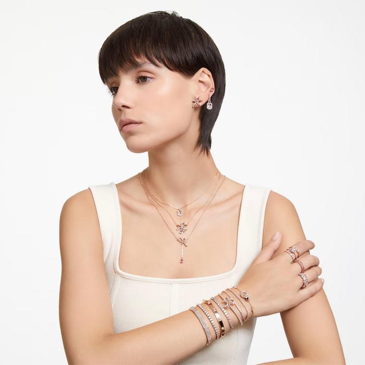 Produktbild Swarovski Dextera Armreif Achteckform Pavé Mittel Weiss Roségold (Swarovski Metall)