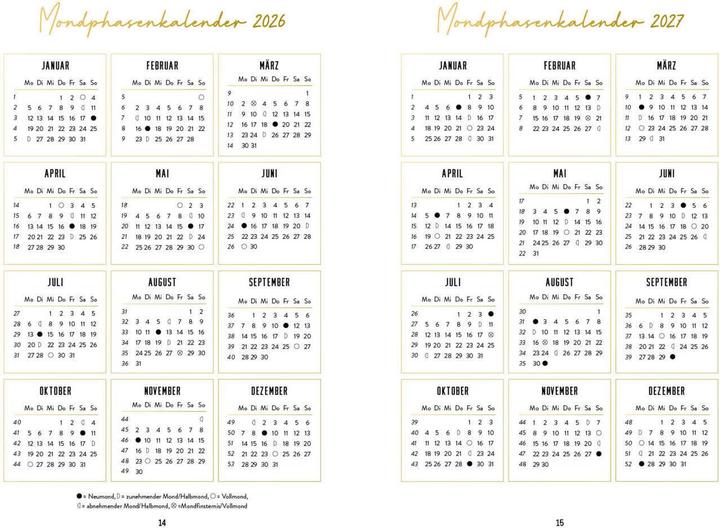 Valeurs nutritives et ingrédients Mein Mondphasen-Journal (Allemand, 2023)