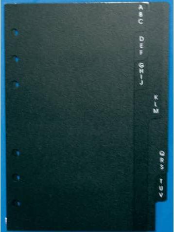 Actual product image BSB-Obpacher Register Timer approx. A6 Alphabet