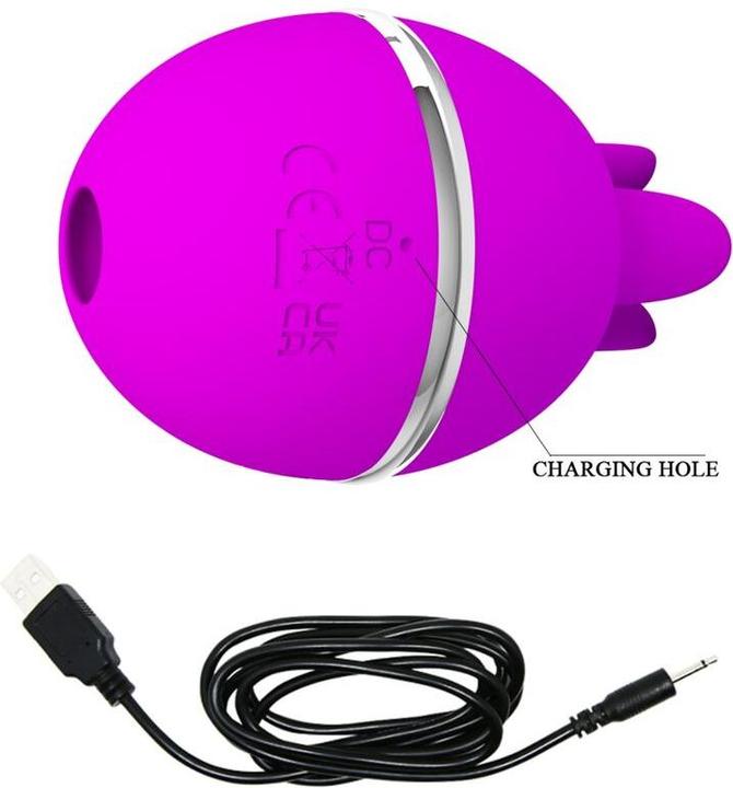 Actual product image Pretty Love Gemini Ball Purple. Round Silicone Vibrator