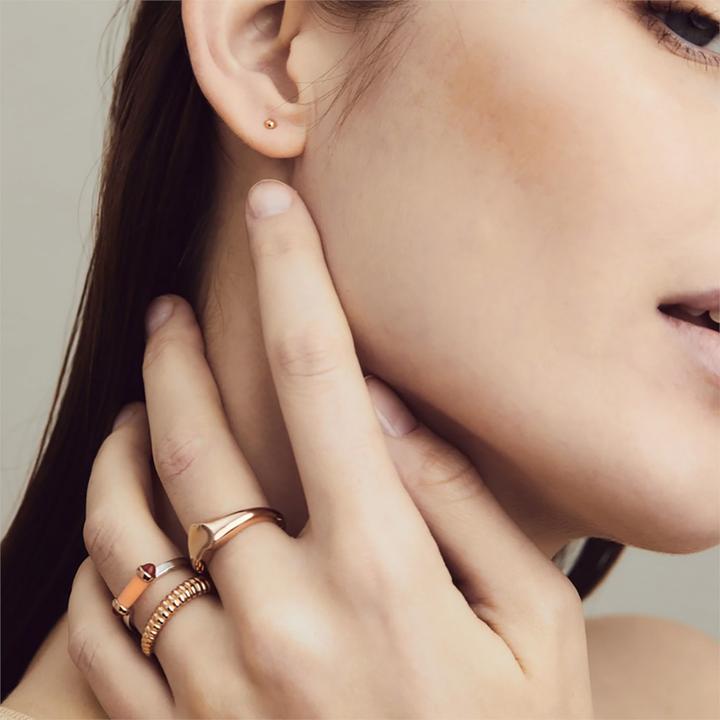 Image du produit Ti Sento Milano Bague en forme de coeur plaquée or rose 12221SR (56, Argent 925)