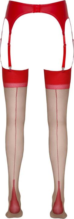 Produktbild Cottelli Collection Strapsstrümpfe mit roter Naht (2)