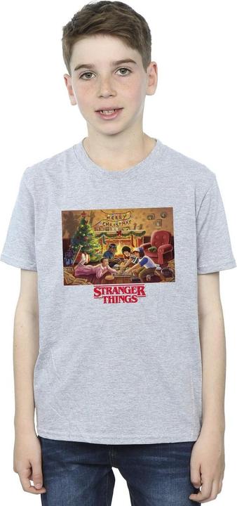 Actual product image Netflix Boys Stranger Things Christmas Gathering T-Shirt (140, 146)