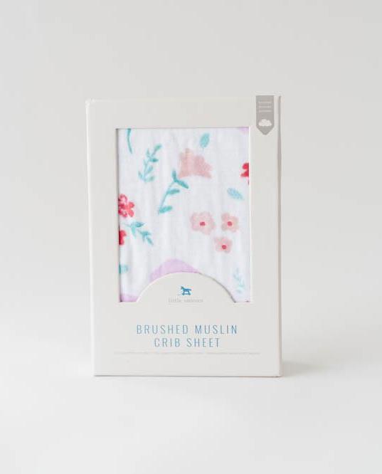 Image du produit little unicorn Feuilles de crèche brossées Morning Glory (70 x 140 cm)