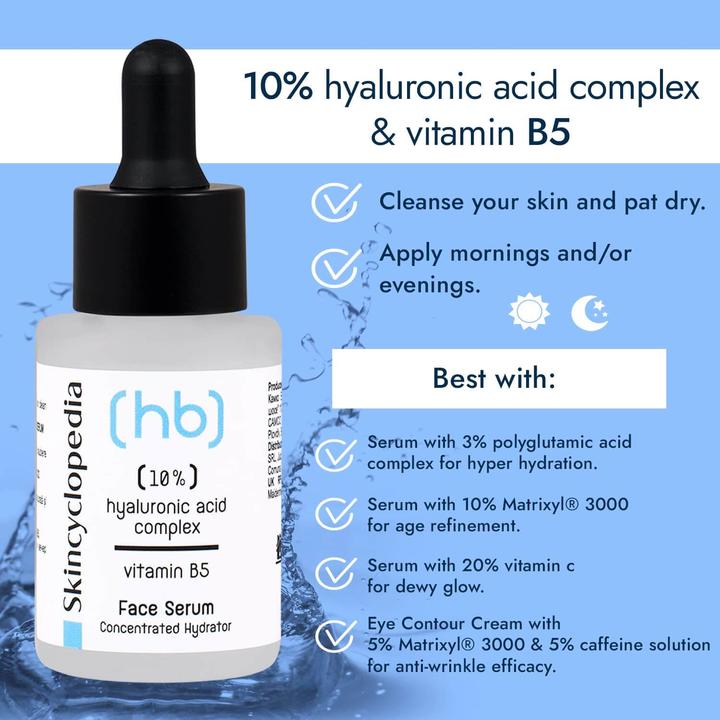 Immagine prodotto Skincyclopedia Siero viso 10% Complesso di Acido Ialuronico + B5 (30 ml)