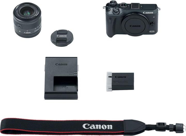 Produktbild Canon EOS M6 Kit - Import (15 - 45 mm, 24.20 Mpx, APS-C / DX)