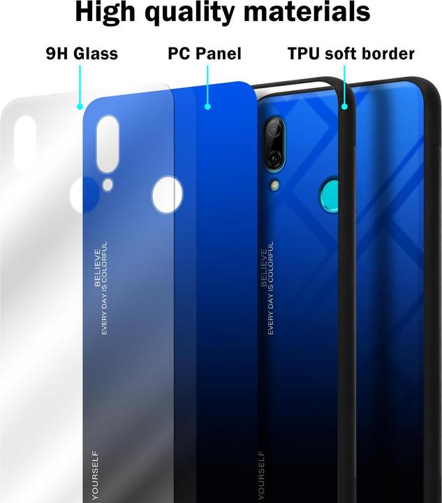 Image du produit Cadorabo Couverture en verre TPU 2 couleurs (Huawei P Smart+ (2019))