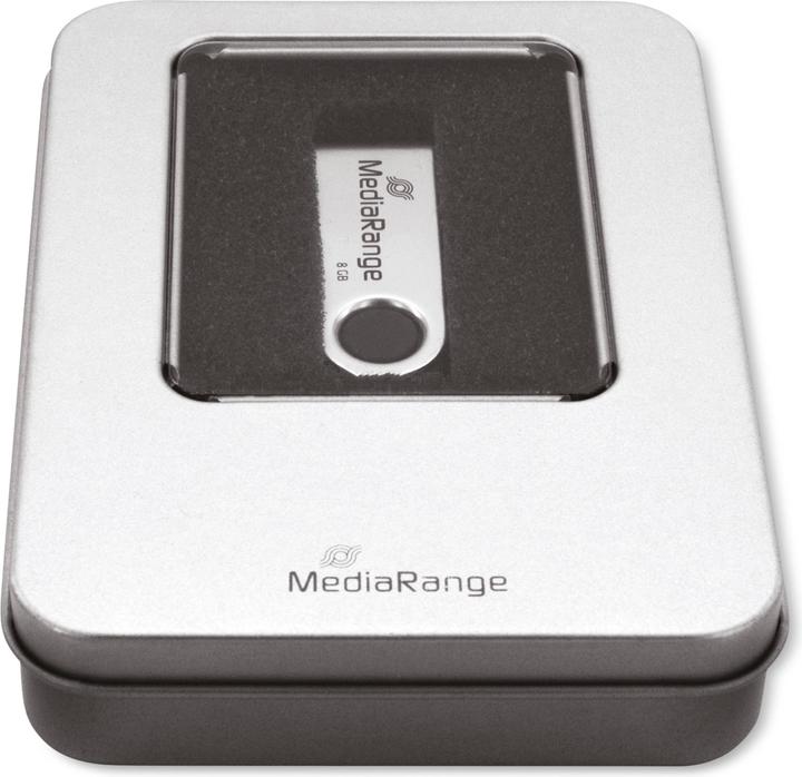 Produktbild MediaRange BOX901 - Aufbewahrungsbox - Silber - Rechteckig - Aluminium - Kunststoff - Einfa (Speicherkartenhülle)