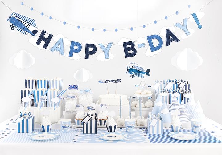 Actual product image Partydeco Balloons clouds blue/white Ø 30 cm, 6 pieces (6 x)