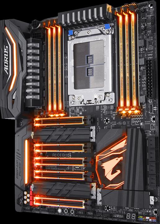 Produktbild Gigabyte AORUS X399 Gaming 7 (TR4, AMD X399, ATX)