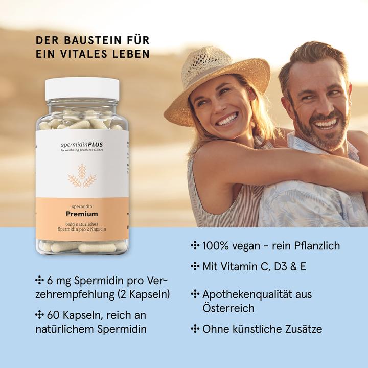 Produktbild SpermidinPlus Spermidin Premium (60 Stück, Kapseln)