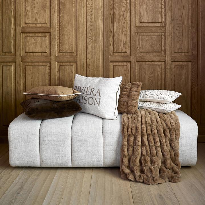 Produktbild Rivièra Maison Dazzle Footstool 160x65, rich tweed, antique white