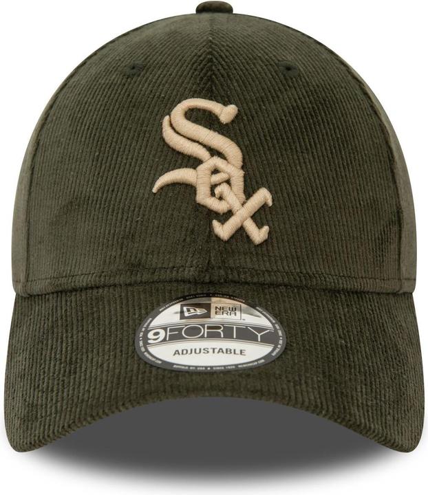 Immagine prodotto New Era 9Forty Cappello Strapback in velluto a coste Chicago White Sox Olive (Taglia unica)