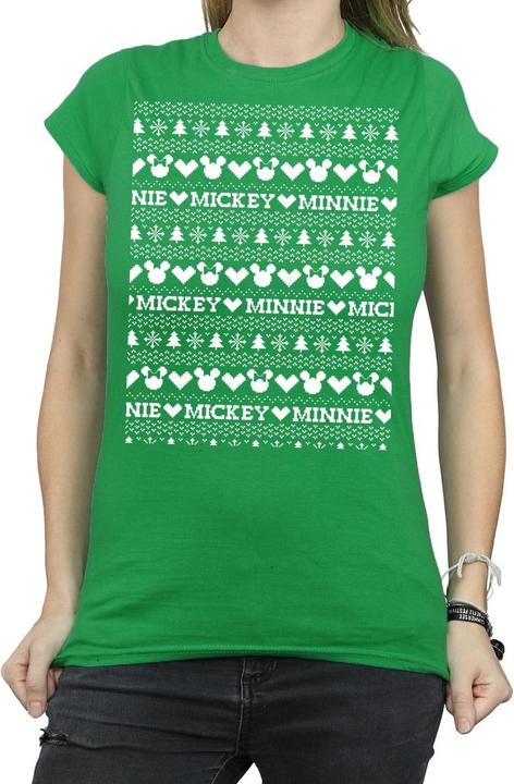 Produktbild Disney Mickey And Minnie Christmas Fair Isle TShirt (L)
