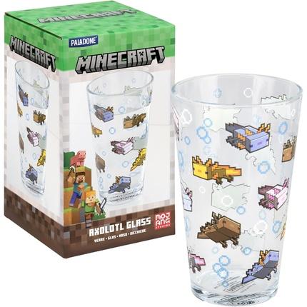 Paladone Products Minecraft Axolotl Glass (400 ml, 1 x)