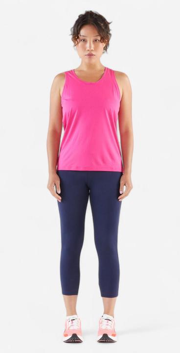 Actual product image Kiprun Lauftights 3/4 Damen atmungsaktiv - Run 500 Comfort marineblau (W33/L31)