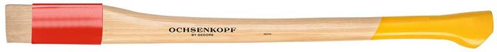 Actual product image Ochsenkopf OX E-648 H-2500 replacement handle, hickory, knob, ROTBAND-PLUS, 800 mm