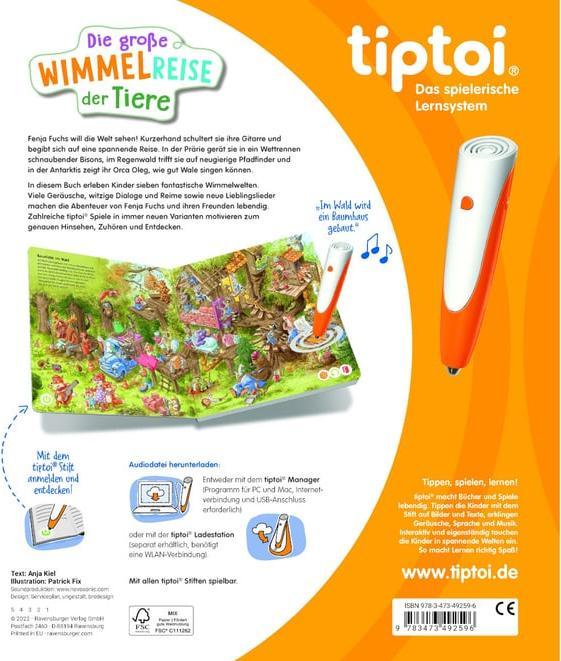 Actual product image tiptoi Die gr. Wimmelreise Tiere (German, Anja, KIEL, 2022)