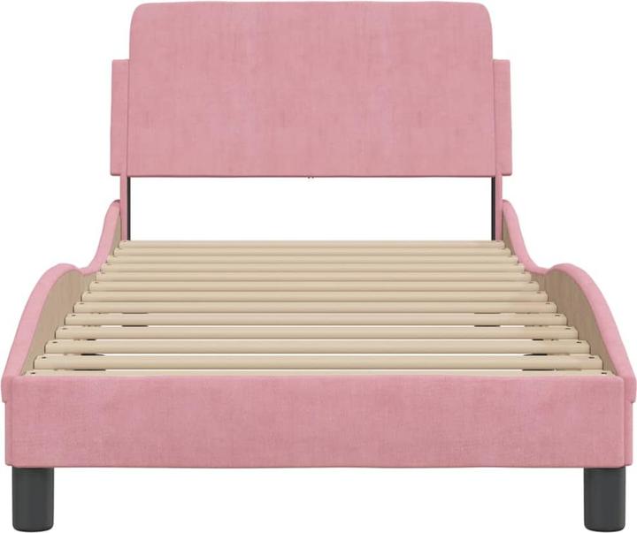 Actual product image VidaXL Bed frame with velvet headboard (90 x 200 cm)