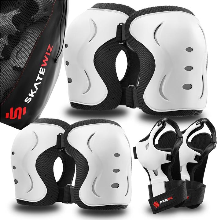 Image du produit Skatewiz 6-teiliges Skate Protektoren Set für Kinder & Jugendliche (S, Protège-poignets, Coudes, Genouillère, 6 pièces)
