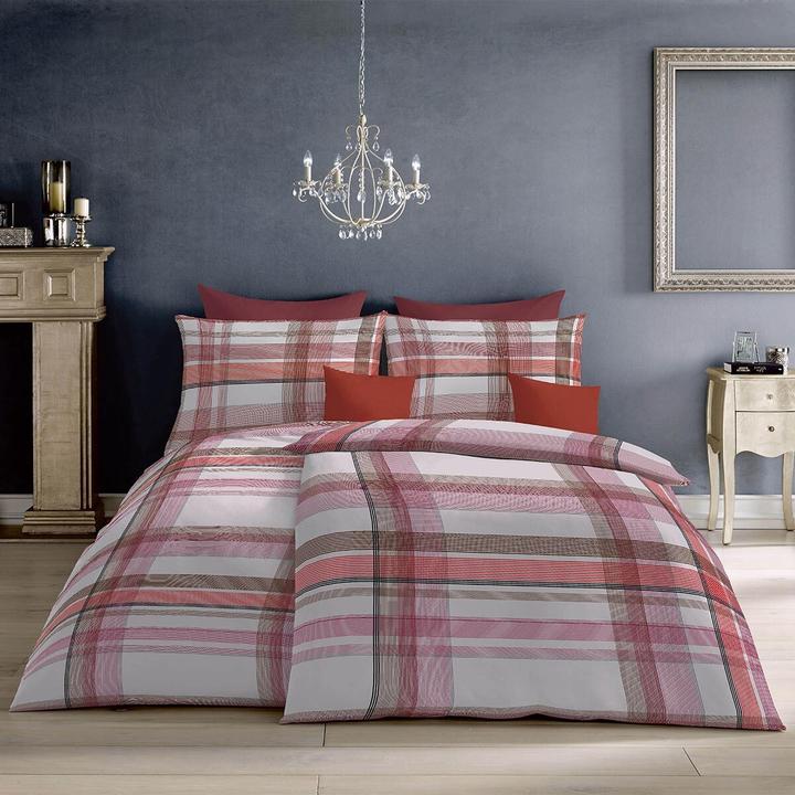Produktbild Fleuresse Mako-Satin Bettwäsche Milano 114323 rot (Bettwäsche Set, 155x200 cm + 80x80 cm)
