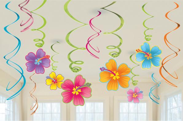 Actual product image Amscan Spiral Hawaii Decorations
