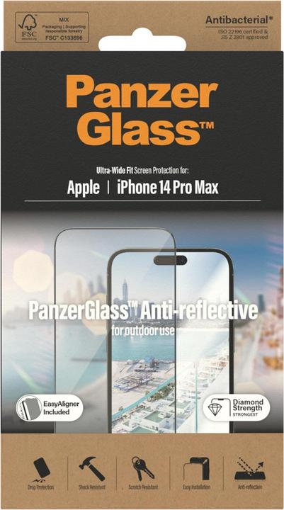 Actual product image PanzerGlass Ultra Wide Fit Anti Reflective (1 Piece, Apple iPhone 14 Pro Max)
