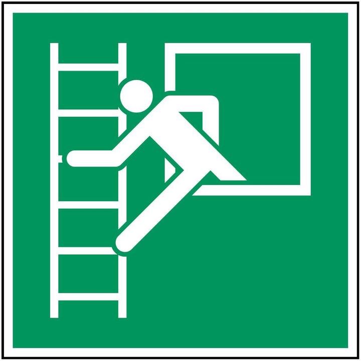 Immagine prodotto Brady Cartello di sicurezza ISO - Uscita di emergenza con scala di fuga