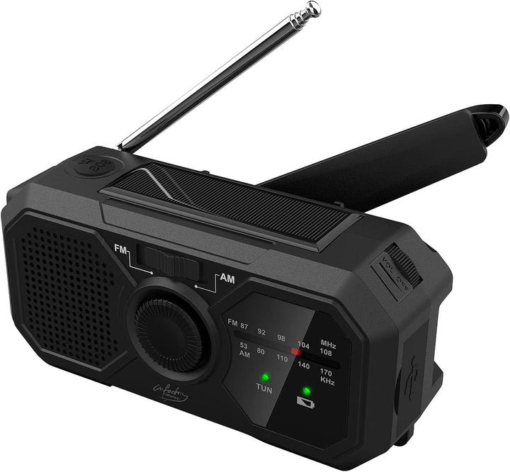 Actual product image Infactory Solar and dynamo case radio (FM, AM)