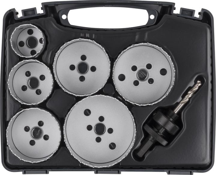 Produktbild wolfcraft Bi-Metall-Lochsägeneinsatz-Set „Elektro“, Ø 40-86 mm, 7-tlg. (40 mm)