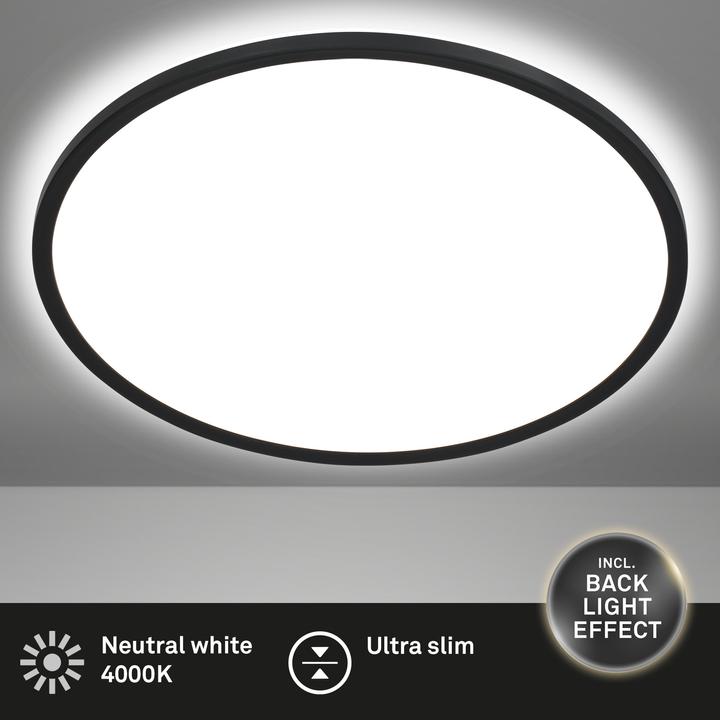Immagine prodotto Briloner Pannello LED ultrapiatto con retroilluminazione LED, nero, 1xLED/18W (2400 lm)