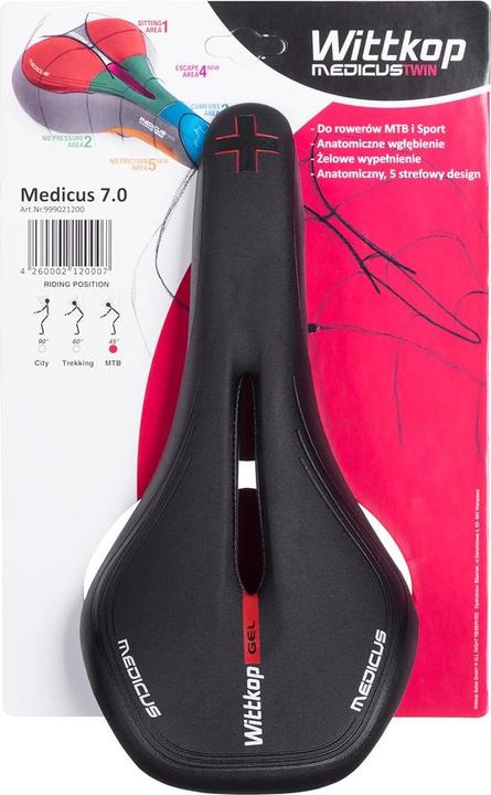 Immagine prodotto Wittkop Sella da bicicletta Medicus Twin 7.0