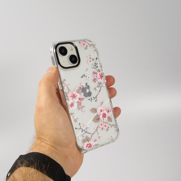 Produktbild PhoneLook Hülle Straffes Gummi Silikon mit verstärkten Ecken blühende Kirschblüte (Apple iPhone 15)