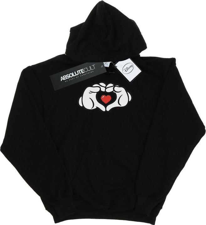 Actual product image Disney Mens Mickey Mouse Heart Hands Hoodie (XXL)