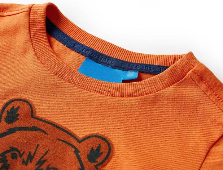 Produktbild VidaXL Kinder-Langarmshirt Dunkelorange 104,Material: 100 (104)