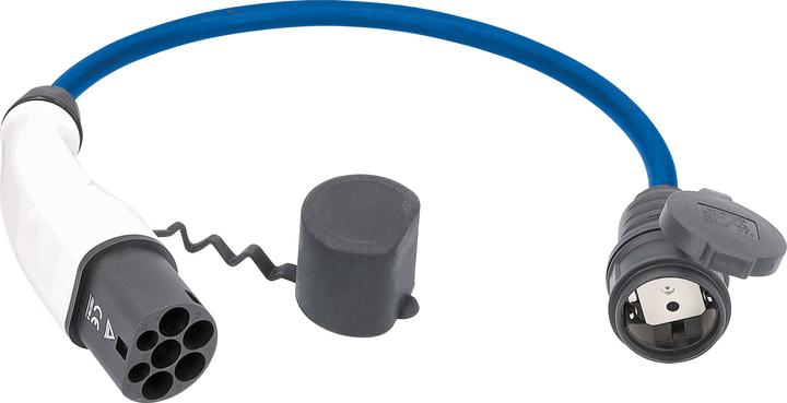 Actual product image As - Schwabe Electric car adapter charging cable mode 3 type 2 to safety plug (Type 2, 3.60 kW, 16 A, 0.50 m)
