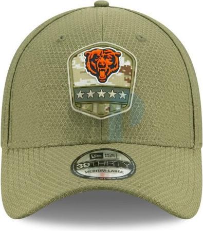 Image du produit New Era NFL - Chicago Bears - On Field 2019 Salute to Service Olivee 39Thirty Cap Olive ML (59)