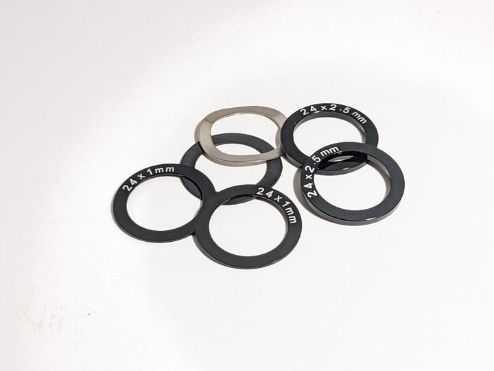 Produktbild White Industries Innenlager Spacer Kit 24mm oder 24/22mm GXP Achse