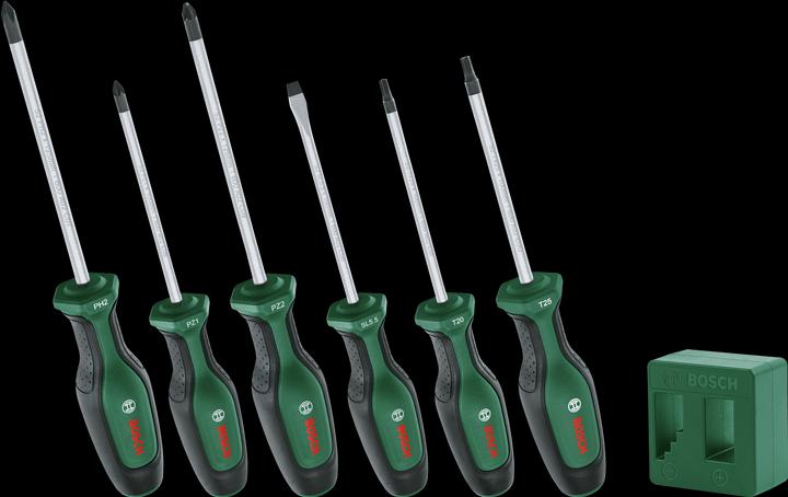 Image du produit Bosch Home & Garden Jeu de tournevis Bosch de 6 pièces avec aimant (6 pièces)