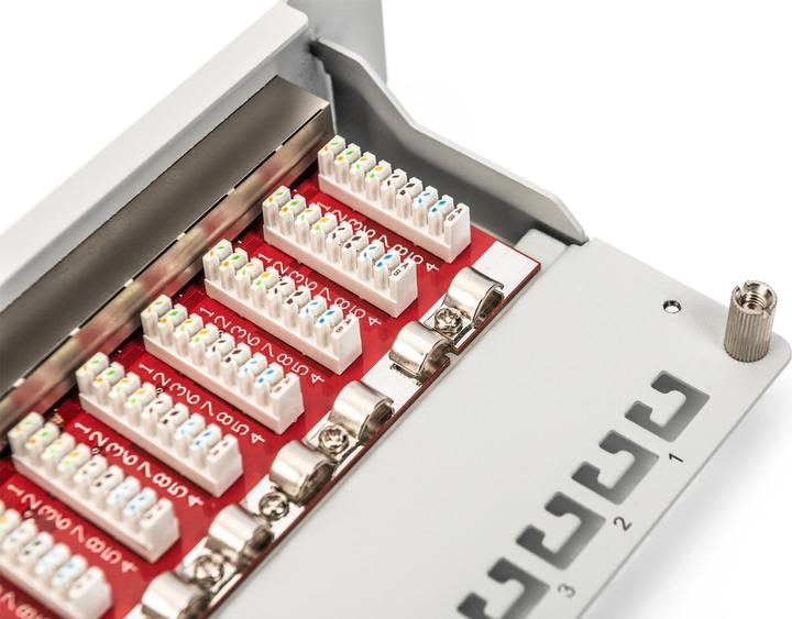 Actual product image Digitus CAT 6A Patch Panel, shielded, 12-Port, 1HE, 10", grey